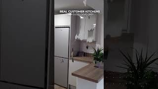 Luca Gloss Dove Grey Handleless Kitchen  3502  DIY Kitchens [upl. by Denna]