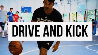 Drive and Kick Basketball Drill  HoopStudy Basketball [upl. by Ellierim317]