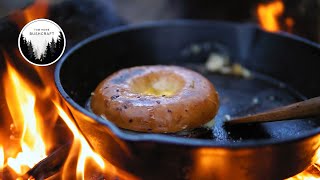 Solo Evening in the Woods after Work  Cooking Cheese and Egg Bagel [upl. by Amalee975]