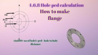 How to make flange amp hole pcd distance [upl. by Manson]