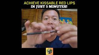 HOW TO RED AND KISSABLE LIPS IN JUST 5 MINUTES [upl. by Cheshire]