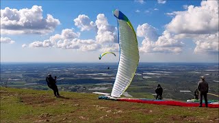 Paraglider Takeoff Kaleidoscope XXL 3 [upl. by Sinnard]