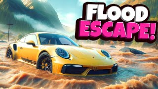 FLOOD ESCAPE with WEIRD Random Parts Cars in BeamNG Drive Mods [upl. by Hairu]