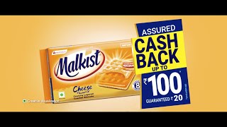 MalkistGuaranteed Cashback Offer upto ₹ 100  Malkist cant resist  HINDI [upl. by Ritch]