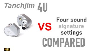 Tanchjim 4U four settings bass max vs bass mid vs bass low vs bass off [upl. by Redna]