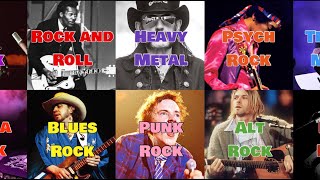 EVERY GENRE OF ROCK  METAL 150 Genres Named [upl. by Assirual170]