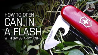 Swiss Can Opener  Victorinox Swiss Army Knife Huntsman [upl. by Adnek739]