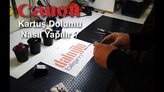 Canon 4656 Kartuş Dolumu Nasıl Yapılır [upl. by Eilojne702]