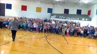 Dogwood Elementarys Kansas City Royals pep assembly [upl. by Krawczyk637]