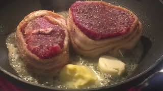 Panseared Baconwrapped Filet Mignon  Bruce Holley [upl. by Tidwell305]