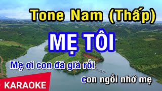 Mẹ Tôi Karaoke Tone Nam Thấp Cm  Trần Tiến  Nhan KTV [upl. by Hengel120]