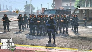 PLAYING as THE SWAT TEAM in GTA 5 [upl. by Zonnya389]