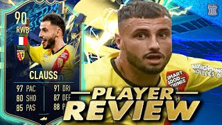 90 TEAM OF THE SEASON CLAUSS PLAYER REVIEW TOTS CLAUSS  FIFA 22 Ultimate Team [upl. by Pronty]