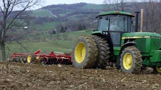 John Deere 4250 Disking [upl. by Lamaaj]