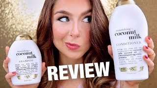 OGX Coconut Milk Shampoo amp Conditioner Review [upl. by Capone]