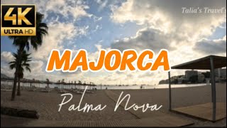 PALMA NOVA  Majorca beach  walk along [upl. by Lissi178]