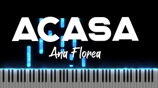 Acasa  Ana Florea  Instrumental Pian  Negativ Pian  Tutorial [upl. by Fosque585]