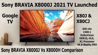 Sony x8000J 2021 TV Launched  All the Details  x8000J vs x8000H  2021 Sony 4K UHD x8000J LED TV [upl. by Gerome]