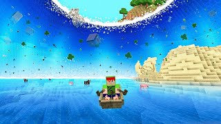 Minecraft mas O TSUNAMI GIGANTE ESTÁ DESTRUINDO O MUNDO [upl. by Erdua270]