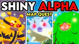 SHINY ALPHA MAP QUEST  MORE in Pokemon Legends Arceus [upl. by Ellehsem]