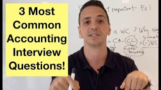 3 most frequently asked accounting interview questions [upl. by Ennahs]