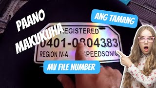 Paano Maglagay ng MV File Number sa Ating Temporary plate [upl. by Enilorak228]