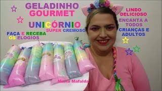 UNICÓRNIO GELADINHO GOURMET CREMOSO FAÇA E VENDA [upl. by Oribella]