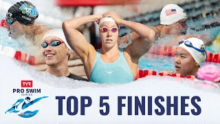 Top 5 Finishes in Mission Viejo  TYR Pro Swim Series Event Highlights [upl. by Cuttie]