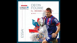 Lessai de Deon Fourie contre Montauban saison 20202021 [upl. by Von]