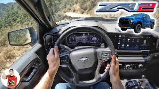 The 2022 Chevy Silverado ZR2 is No Raptor  Maybe for the Better POV Drive Review [upl. by Isabeau]