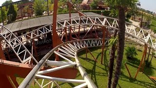 Brontojet Roller Coaster POV Movieland Park Italy  Classic Schwarzkopf Ride [upl. by Ainitsirc685]