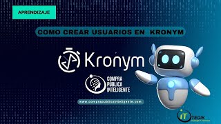 Crea tu usuario en Kronym y descubre el control total en compras públicas [upl. by Aseret]