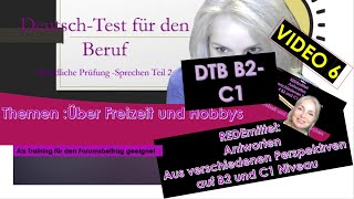 DTB B2C1VIDEO 6Teil2 Diskussion Telc B2deutschfürdenBerufDiskussionPrüfungB2 DTB C1 [upl. by Brant513]