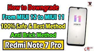 Rollback MIUI 12 to MIUI 11 Redmi Note 7 Pro  Very Easy steps  2021 Method  100 Working Method [upl. by Jo-Ann]