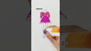 Glitter dress design art dressdesign viralvideo [upl. by Colombi]