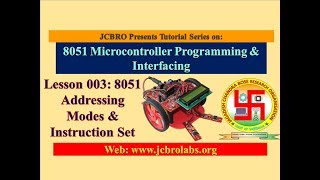 Lesson 003 8051 Addressing Modes and Instruction Set [upl. by Edalb]