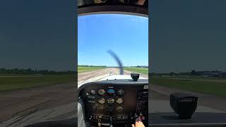 Cessna 172 takeoff  pilots eye view [upl. by Erdeid]