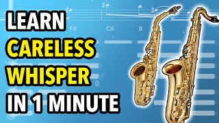 Careless Whisper Sax Tutorial  Saxplained [upl. by Layne]