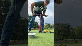 How to change the cup location on the green golf viral greenskeeper howto [upl. by Otsirave]