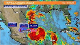 LIVE Tracking Tropical Storm Alberto and its Texas impacts [upl. by Brittani]