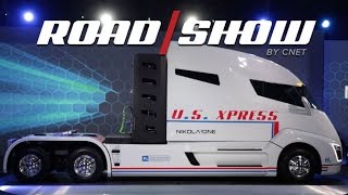 Check out the first hydrogenelectric semitruck the Nikola One [upl. by Enirod]