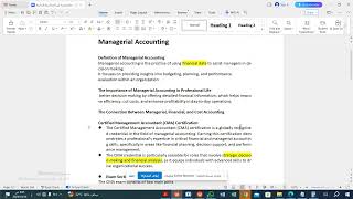 Introduction Managerial Accounting L1 [upl. by Yelahc]