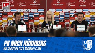 „Gut dass es die Mannschaft konsequent zu Ende gespielt hat“  PK nach dem NürnbergAuswärtsspiel [upl. by Lerrej]