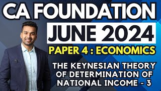 The Keynesian theory of determination of national income  3  CA Foundation Economics  June 2024 [upl. by Nic]