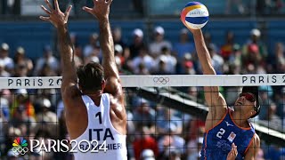 Italys firstset comeback leads to competitive win over Netherlands  Paris Olympics  NBC Sports [upl. by Elsinore]