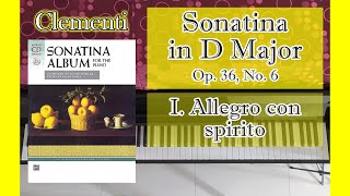 19  Clementi  Sonatina Op36 No6 I Allegro con spirito  Sonatina Album [upl. by Aihseyn]