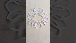 How to make easy paper snowflake shorts snowflakes craft creative art yt papercraft [upl. by Keligot]