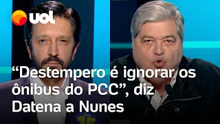 Debate Record Datena é chamado de ‘destemperado’ e rebate Nunes ‘Destempero é ignorar o PCC [upl. by Andres]