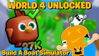 ⛵❗i UNLOCKED world 4 in Build A Boat Simulator Roblox [upl. by Acimahs]