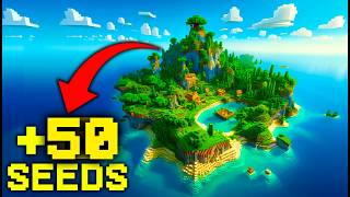 50 Best minecraft SEEDS 121 Bedrock Island survival [upl. by Azil]